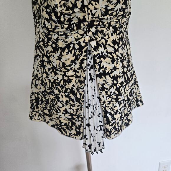 Proenza Schouler Asymmetrical Pleated Top Silk Floral Edgy Chain Women 6 - Picture 7 of 13